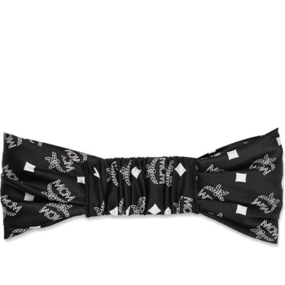 SOLD⛔️Authentic MCM SILK VISETOS diamonds Monogram print headband - Picture 7 of 12